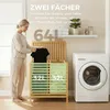 Kosz na bieliznę HOMCOM z bambusa z pokrywą, pojemnik na Podgląd zdjęcia produktu 4