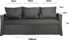 Cuscini per divano da giardino - Seduta 140x60x7, schienale Anteprima dell’immagine prodotto 2