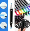 Alkoholmarker Marker Stifte Doppelseitig Set 60 Stück + Produktbild-Vorschau 4