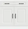 A white kitchen base cabinet with two doors and a drawer, featuring black handles. Náhľad obrázku produktu