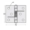 DMX - Scharnier Türscharnier Scharniere schwarz - 4 stk. - Produktbild-Vorschau 2