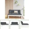 The Living Store Mittelsofa Weiß 120x80 cm Massivholz Produktbild-Vorschau 1