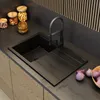 Granitan | Küchenspüle TIMOR - Schwarz - Einbau mit großer Produktbild-Vorschau 5