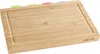 A bamboo cutting board with four colored mats is shown on a white background. Anteprima dell’immagine prodotto