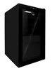 A black wine cooler shown at an angle against a white background. Produktbild-Vorschau