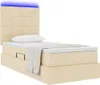 Bett mit Stauraum und LED mit LED Creme 90 x 190 cm Produktbild-Vorschau 2