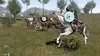 A group of mounted warriors in a grassy field. Náhled obrázku produktu