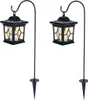 2er Set LED Solarlaterne, Erdspieß, Kerze, schwarz, H 68 cm Produktbild-Vorschau 1