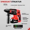 Akku-Bohrhammer Bürstenloser Schlagbohrmaschine 4-in-1 Akku Produktbild-Vorschau 2