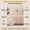 Malika Mikrofaser-Seersucker-Bettwäsche 3-teilig, 200 × 200 Produktbild-Vorschau 3