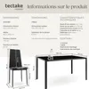 Ensemble table et 4 chaises BERLIN en acier - noir Voir les images du produit 6