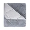 Wellsoft Bettdecke Grau 155x220 cm – Wendbare Produktbild-Vorschau 3