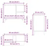 vidaXL Badkamerkast, zwart, eikenlook, 65 x 33 x 60 cm Productafbeelding-voorbeeld 8