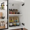 Sideboard mit LED-Vitrine 160x35x80cm, Weiß Hochglanz, Produktbild-Vorschau 8