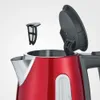 Close-up of a red electric kettle with the lid open. Anteprima dell’immagine prodotto