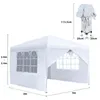 TRMLBE Pavillon pliable 3x3m Pavillon de jardin pliable Voir les images du produit 3