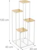 Relaxdays 10038800, Stojan na rostliny, MDF, Ocel, Bílá, Náhled obrázku produktu 4