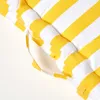 HOMESCAPES cuscino di seduta a strisce larghe giallo 40 x Anteprima dell’immagine prodotto 4