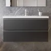 100 cm Badmöbel-Set Unterschrank mit Mineralguss waschtisch Produktbild-Vorschau 1