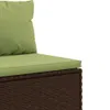 4-tlg. Garten-Sofagarnitur mit Kissen Braun Poly Rattan Produktbild-Vorschau 6
