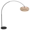 Stojací lampa - černá - Flair - bambus kov - oblouková Náhled obrázku produktu 1