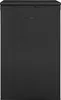 A black chest freezer with the brand name embossed on the front. Produktbild-Vorschau