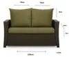 Gartenkissen Set grün – 130x60 + 2x70x50 cm – Für Produktbild-Vorschau 3