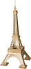 A 3D wooden model of the Eiffel Tower against a white background. Produktbild-Vorschau
