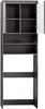 A tall, narrow cabinet with multiple shelves and two doors. One door is open, revealing the interior. Anteprima dell’immagine prodotto