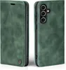 A green flip case for a smartphone is shown from two angles. Produktbild-Vorschau