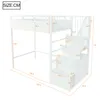 Flieks Etagenbett 90x200cm mit Led, Hochbett Metallbett mit Produktbild-Vorschau 5