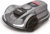 A robotic lawnmower is shown from a three-quarter front angle on a white background. Voir les images du produit