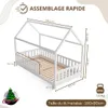 Crazy Pine Lit cabane 90x190 cm - Lit d'enfant en blanc - Voir les images du produit 3