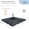 osoltus 4 x Einlegeplatten Ampelschirm Kreuzfuß befüllbar Produktbild-Vorschau 3