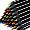 Regenboogkleurige waxkrijtjes, 7 kleuren, 24 stuks, hout, Productafbeelding-voorbeeld 4