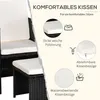 Outsunny Polyrattan Sitzgruppe Gartenset Garnitur 11 tlg. Produktbild-Vorschau 7