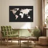 MuchoWow® Poster Weltkarte - Braun - Schwarz 120x80 cm - Produktbild-Vorschau 3