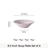Teller Set 4-teiliges Keramik Ø21,2 cm – tiefe Suppen-, Produktbild-Vorschau 2