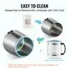 Image shows a water distiller and its components, with text highlighting ease of cleaning. Produktbild-Vorschau