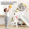 Zjeżdzalnia Dla Dzieci Do Domu I Ogrodu Z Koszykówką Biało Podgląd zdjęcia produktu 4