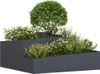 vidaXL Bac à plantes de jardin anthracite 100 x 100 x 50 cm Voir les images du produit 2