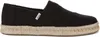 Toms Alpargata Rope 10019875 Black Bavlna Slubby Woven Náhled obrázku produktu 2