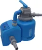 A blue and gray sand filter system for a pool. Produktbild-Vorschau