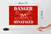 Holzschild Hinweis 30x20cm Danger Minefield Schädel Produktbild-Vorschau 5