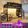 Flieks Etagenbett 90x200cm mit USB, Hochbett mit Led, Produktbild-Vorschau 7