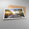 Gerahmtes Poster - Rahmen in heller Eiche - Strand Palmen Produktbild-Vorschau 3