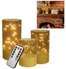 VA-Cerulean LED-kaarsen, set van 3, goud – met Productafbeelding-voorbeeld 1