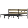 vidaXL Metallbett ohne Matratze Sonoma-Eiche 193x203 cm Produktbild-Vorschau 6