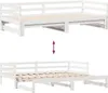 vidaXL Tagesbett mit Schubladen Weiß 90x200 cm Kiefernholz Produktbild-Vorschau 4