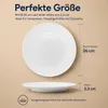8er-Set Premium Porzellan Speiseteller Ø26 cm – Elegantes Rillendesign in edlem Weiß Produktbild-Vorschau